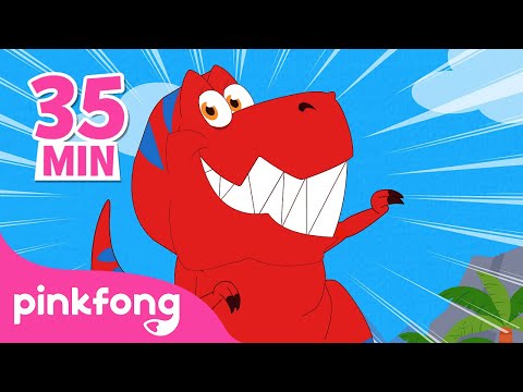 Tiranossauro Rex e mais músicas infantis | +Compilação | Pinkfong Canções para crianças