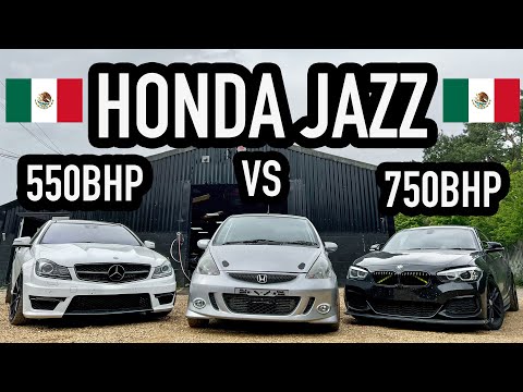 *INSANE* HONDA JAZZ vs BMW M140i STAGE 3 vs C63 AMG STAGE 2