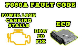 P060A ECU Fault Code Power Loss Cranks Stalls | How To Fix | Step By Step