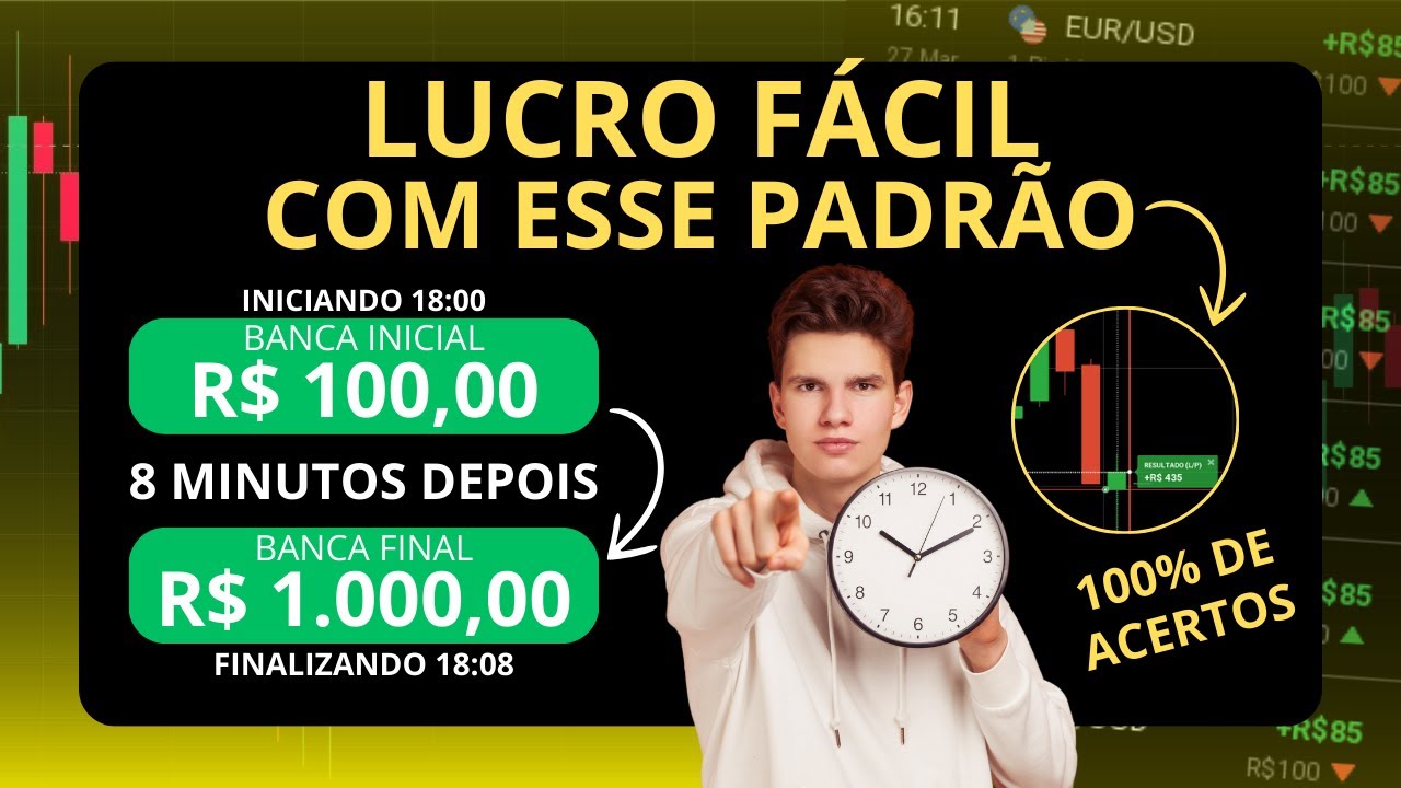 R$ 100,00 para R$ 1.000,00 TODO DIA - ESTRATÉGIA DE ALAVANCAGEM