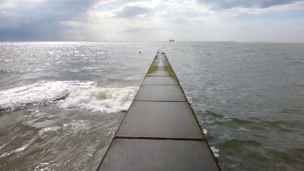 North sea island Borkum (Germany) -- Catamaran, seaside promenade