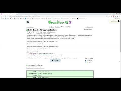 Exercise 4 21 Perfectnumbers Java Tutorial Practice It