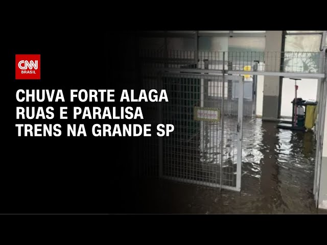 Chuva forte com granizo atinge São Paulo e ABC; estação de trem alaga | CNN NOVO DIA
