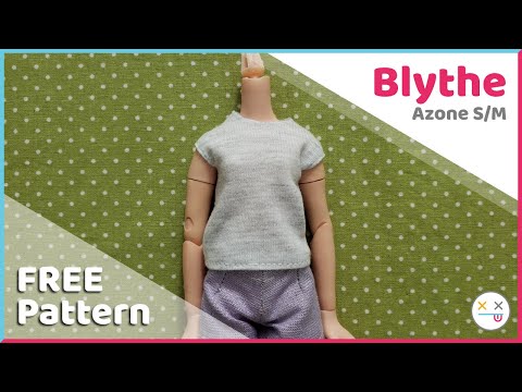 Sewing a Simple Shirt for Azone Blythe (Free Pattern Included!)