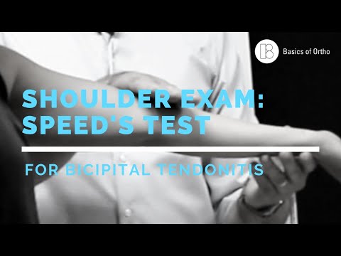 Shoulder Exam: Speed's Test for Long Head Proximal Biceps Tendonopathy