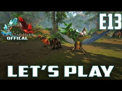 Let's Play ARK:Survival Evolved Offical Crystal Isles-Ep.13-145 Ravager,150 Terror Bird Taming