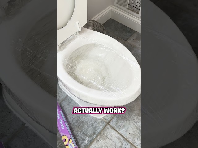 Unclogging a Toilet With Plastic Wrap
