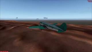 Taxi and departure in a C-46 from a top Uluru (Rock in Australia)