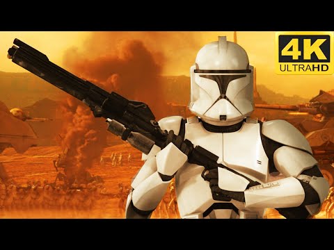 BATTLE OF GEONOSIS: Clone Troopers vs CIS Battle Droids - Star Wars Battlefront 2 (PS5, 4K, HDR)