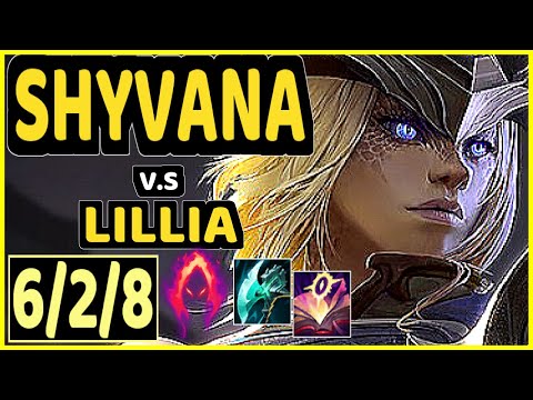 SHYVANA vs LILLIA - 6/2/8 KDA JUNGLE GAMEPLAY - EUW Ranked GRANDMASTER