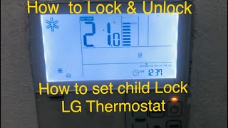 How to Lock and Unlock LG Thermostat/ How to set Child Lock LG Thermostat#LG#ac#subscribe my channel