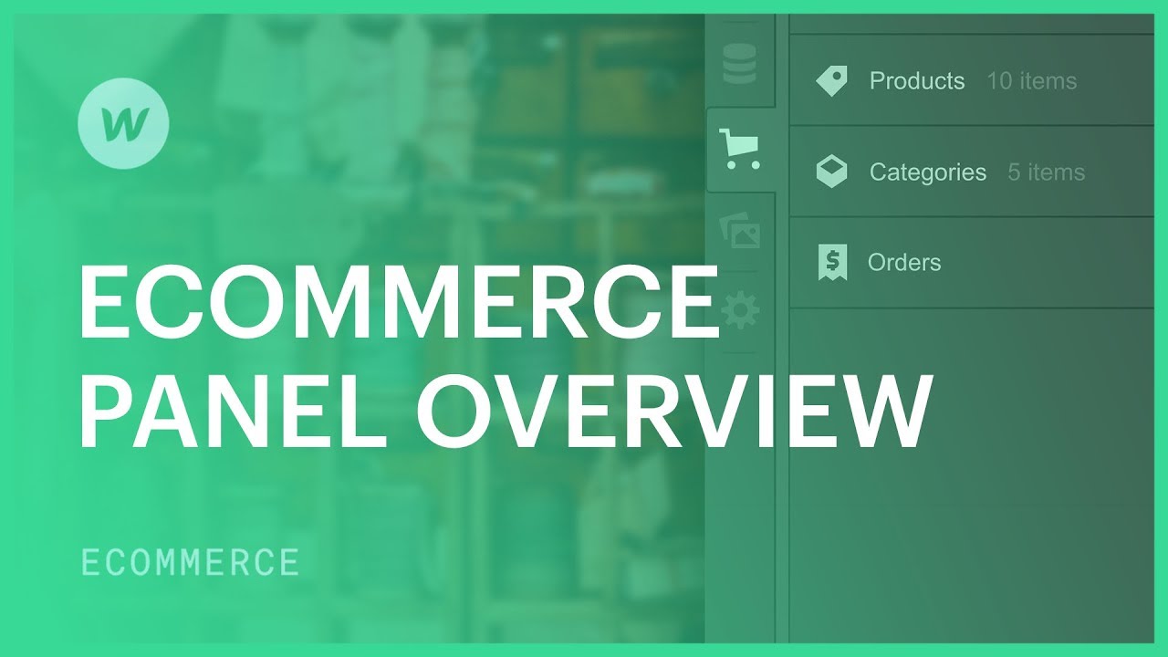 Ecommerce panel overview — Webflow UI tutorial