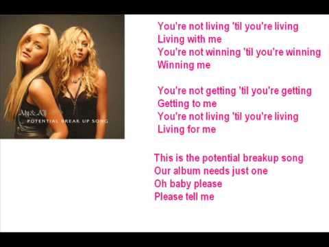 Aly &amp; Aj-Potential Breakup Song - SingAlong