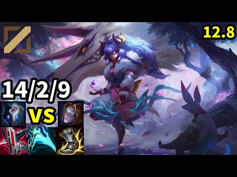 Kindred Mid vs Orianna - NA Grandmaster | Patch 12.8