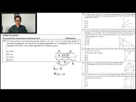 Matematică-Testul de antrenament nr.1/2022, Evaluare Națională pentru clasa a 8 a