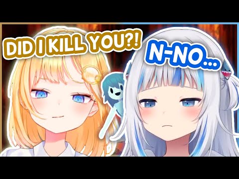 Ame (Almost) Jumpscared Gura In 'Spooky's Jump Scare Mansion' | HololiveEN Clips