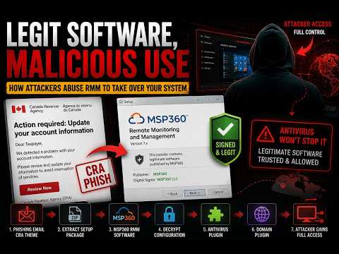 Reverse Engineering a CRA Phishing Malware | How Cybercriminals Abuse Legitimate RMM Software