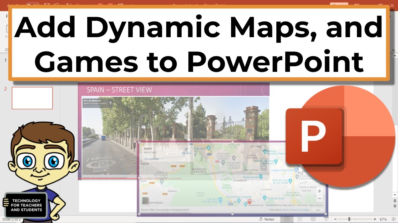 Add Dynamic Google Maps and Other Online Content into PowerPoint