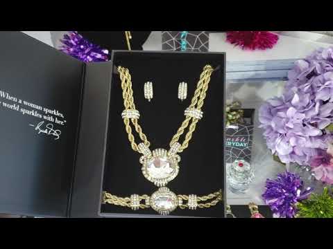 Heidi Daus "Chain of Events" Necklace, Bracelet and Earr...