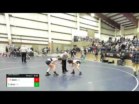 97 Lbs Cons. Round 3 - Taven Deck, Cowboy Mat Club Vs Cal Bray, Millard Wrestling Club 8b93