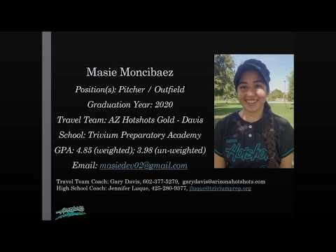 Masie Moncibaez Softball Skills Video - 2020 Pitcher Outfield Slapper