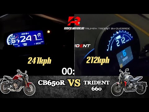 2022 Honda CB650R 🆚️ Triumph Trident 660 | Top Speed & Acceleration 🔥🔥