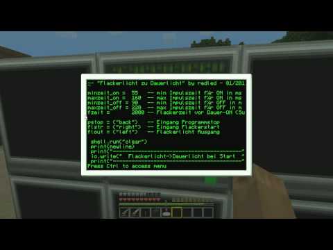 Minecraft - ComputerCraft Special: "Fluorescent Lamp Switch-On Simulator" Tutorial [GERMAN]