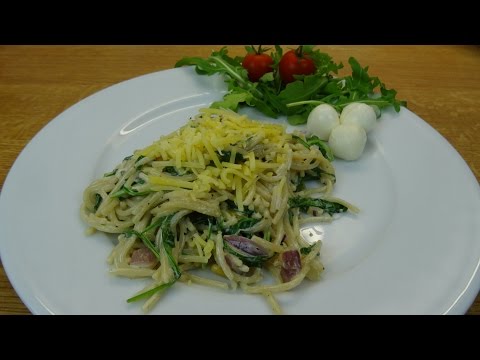 Spaghetti Rucola; Knobi-scharf.DIY, lecker, schnelle Küche