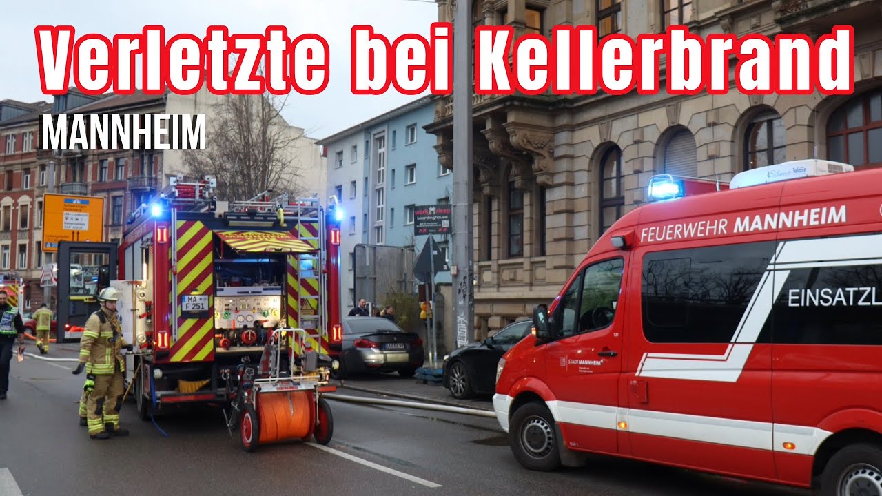 Vier Leichtverletzte bei Kellerbrand in Mannheimer Mehrparteienhaus