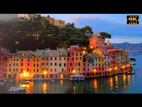 Portofino - The Most Beautiful Town on the Italian Riviera🇮🇹 - Beautiful Sunset Evening Walk 4K