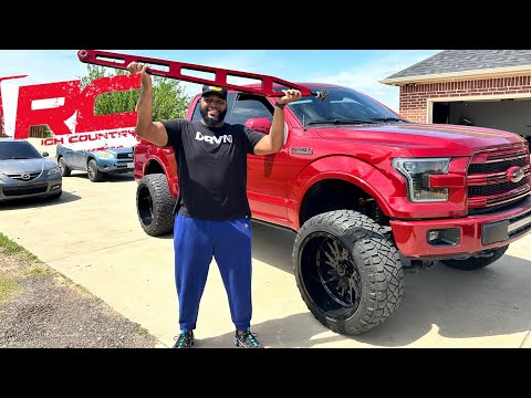 Installed Custom Rough Country Traction & Kicker Bars on Lifted F150