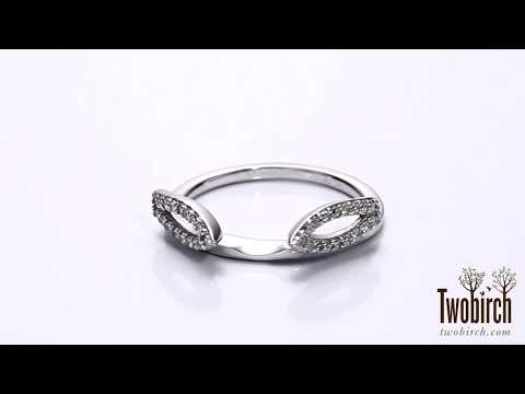 0.25ct. Infinity Loop Cathedral Ring Wrap - TwoBirch  TB-WRAP-0112-WG-E