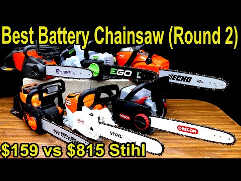 Best Battery Powered Chainsaw Brand (ROUND 2)? Stihl, Husqvarna, Echo, Oregon, DeWalt