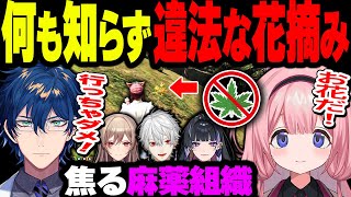 【にじGTA】何も知らずに違法な花摘みに行く箱入り娘の周央サンゴと心配でパニックになるレオス