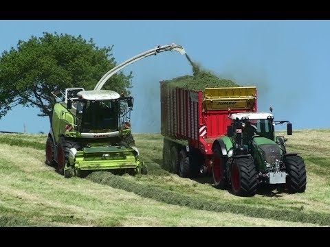 Gras Hakselen 2018  :X.Schoonbroodt / Claas Jaguar 940 / Fendt  936 / Pöttinger