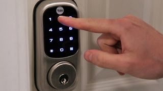 A lock without a key?  This is the Yale Real Living Touchscreen Z-Wave Deadbolt
