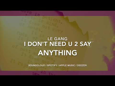 I Don't Need U 2 Say Anything (Official) - Free To Use Music
