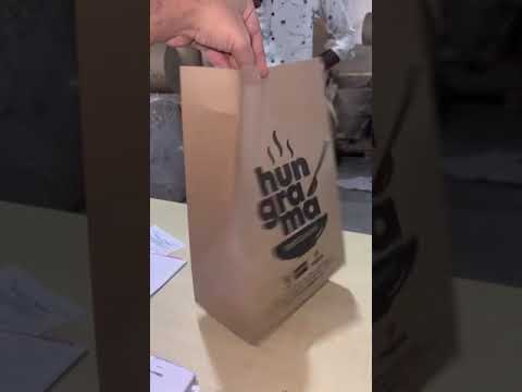 Paper bags square bottom printed bag, for grocery