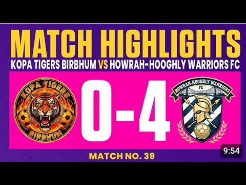 Kopa Tigers Birbhum vs Howrah-HooghlyWarriors FC |Match Highlights |0-4 |BSL 2025-26