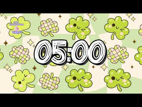 5 Minute Lucky Shamrock Countdown| Cute St. Patrick’s Day Timer | Chill Fun Break Timer