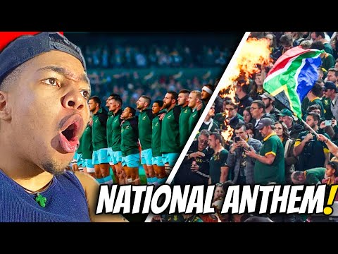Reacting to Springboks Singing the South African National Anthem 🇿🇦