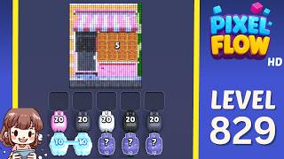 Pixel Flow Level 829 Solution Walkthrough