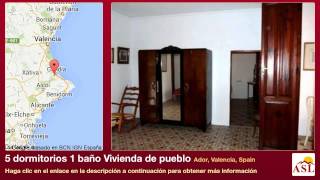 preview picture of video '5 dormitorios 1 baño Vivienda de pueblo se Vende en Ador, Valencia, Spain'