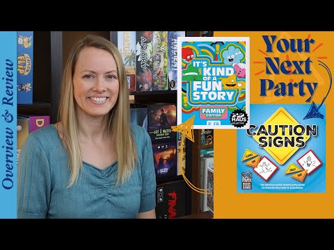 Two Family Party Games: CAUTION SIGNS and IT'S KIND OF A FUN STORY
