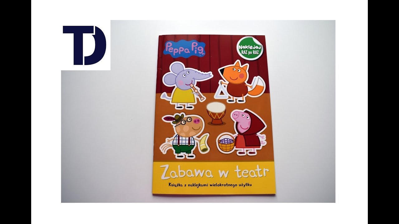 ŚWINKA PEPPA z naklejkami wielokrotnego użytku!