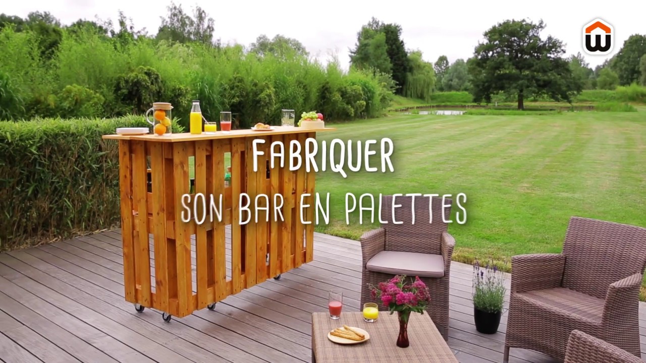 FABRIQUER UN BAR EN PALETTES - DIY