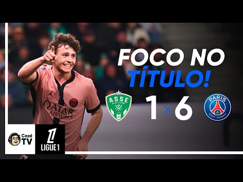 Gols e lances de Saint-Étienne x PSG