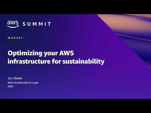 AWS Summit SF 2022 - Optimizing your AWS infrastructure for sustainability (WAR201)