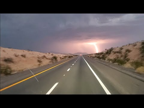 Trucking in NV, AZ & UT During a Thunderstorm.. Enjoy The Light Show!!