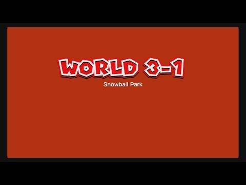 Super Mario 3D World 3-1 Snowball Park 100% All 3 Stars, Stamp and Gold Flagpole